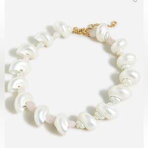 J crew turbo shell necklace and shell earrings